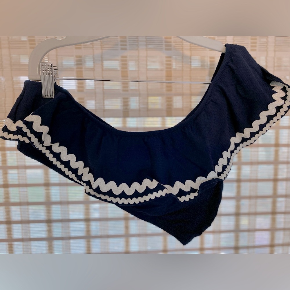 JCrew ruffle bikini top